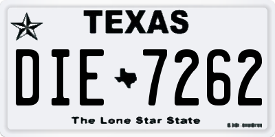 TX license plate DIE7262