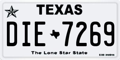 TX license plate DIE7269
