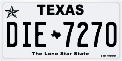 TX license plate DIE7270