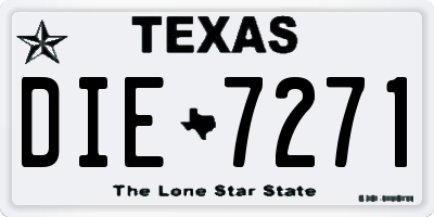 TX license plate DIE7271