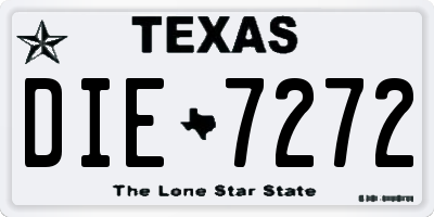 TX license plate DIE7272
