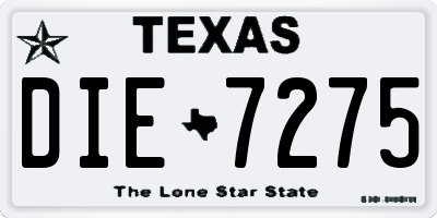 TX license plate DIE7275