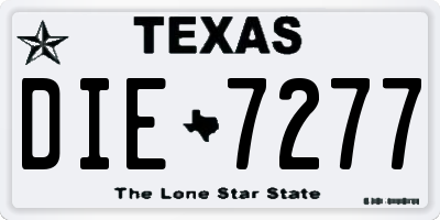 TX license plate DIE7277
