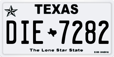 TX license plate DIE7282