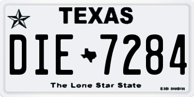 TX license plate DIE7284