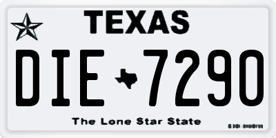 TX license plate DIE7290