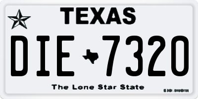 TX license plate DIE7320