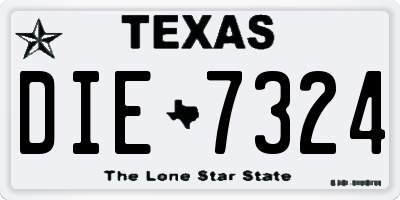 TX license plate DIE7324