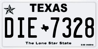 TX license plate DIE7328