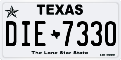 TX license plate DIE7330