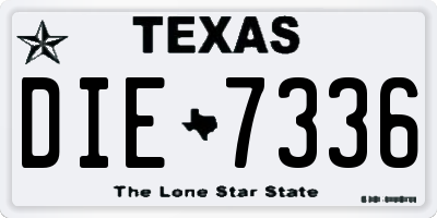 TX license plate DIE7336