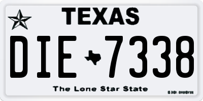 TX license plate DIE7338