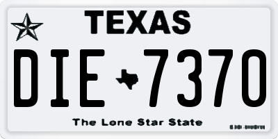 TX license plate DIE7370