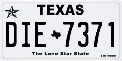 TX license plate DIE7371