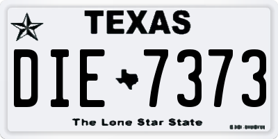 TX license plate DIE7373