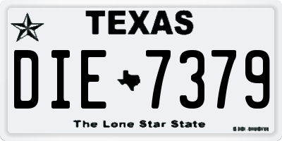 TX license plate DIE7379