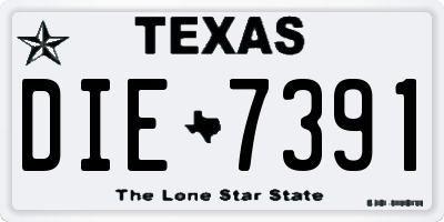 TX license plate DIE7391