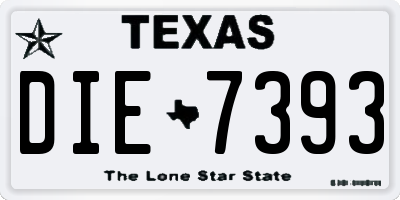 TX license plate DIE7393