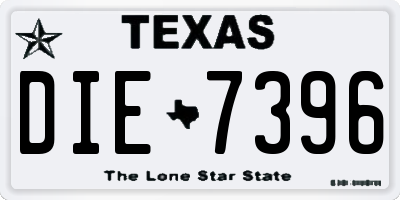 TX license plate DIE7396