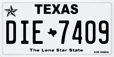 TX license plate DIE7409