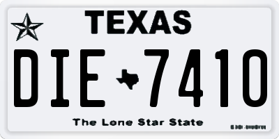 TX license plate DIE7410