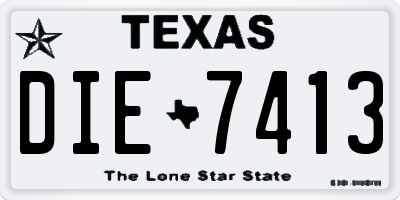 TX license plate DIE7413