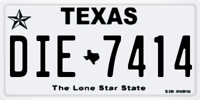 TX license plate DIE7414