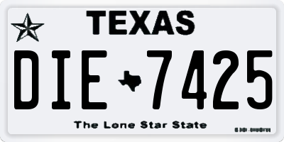TX license plate DIE7425