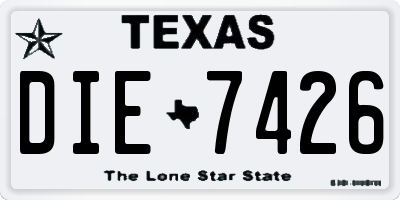 TX license plate DIE7426