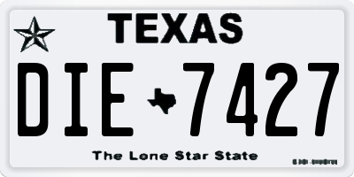TX license plate DIE7427