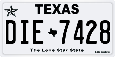 TX license plate DIE7428