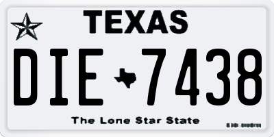 TX license plate DIE7438