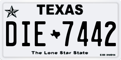 TX license plate DIE7442