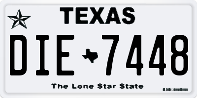 TX license plate DIE7448