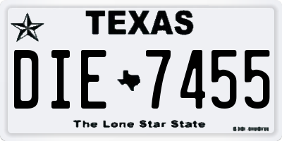 TX license plate DIE7455