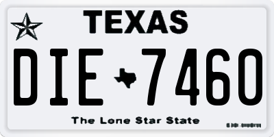 TX license plate DIE7460
