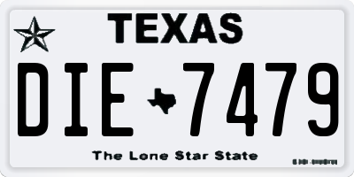 TX license plate DIE7479