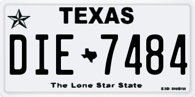 TX license plate DIE7484