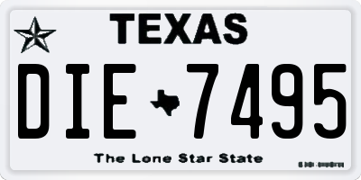TX license plate DIE7495