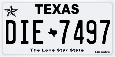 TX license plate DIE7497