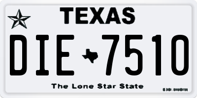 TX license plate DIE7510