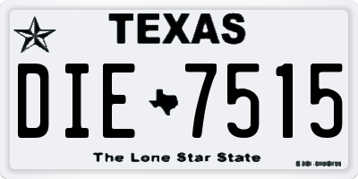 TX license plate DIE7515