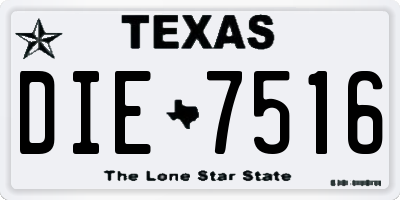 TX license plate DIE7516