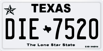 TX license plate DIE7520