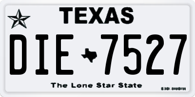 TX license plate DIE7527