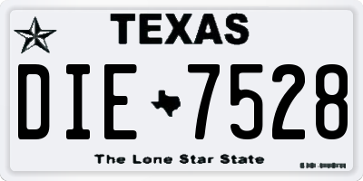 TX license plate DIE7528