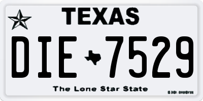 TX license plate DIE7529