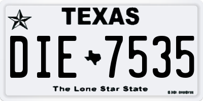 TX license plate DIE7535