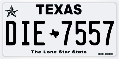 TX license plate DIE7557