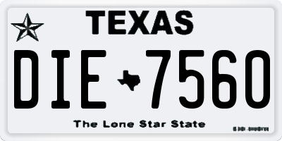 TX license plate DIE7560